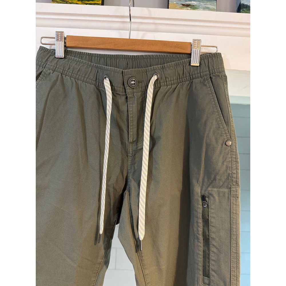 Vuori Ripstop Pants Army Green Organic Cotton Stretch VW401 Womens Small - Picture 2 of 5